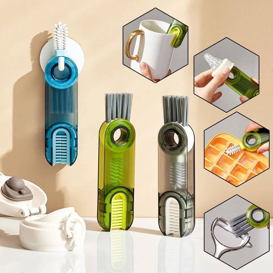 3-in-1 Hard-to-Race Cleaning Brush for Bottles, Baby Bottles, and Cups